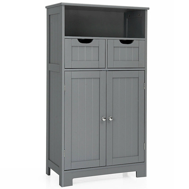 Badezimmer-Bodenschrank aus Holz mit Schublade und Türen