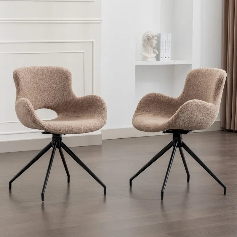 Drehbare Esszimmer-Akzentstühle (2er-Set)