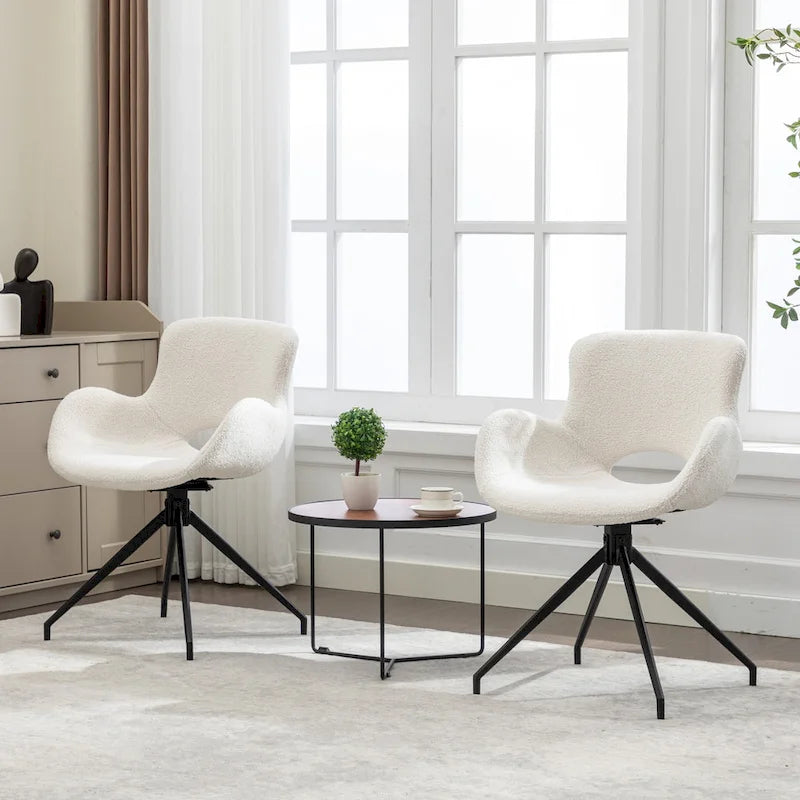 Drehbare Esszimmer-Akzentstühle (2er-Set)