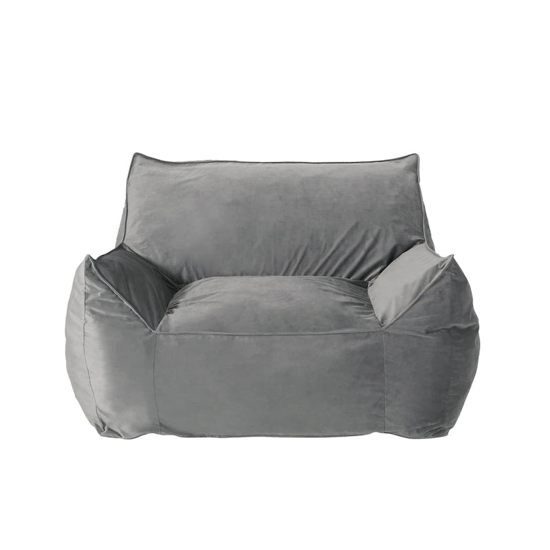 Übergroßer Sitzsack aus Samt mit Armlehnen