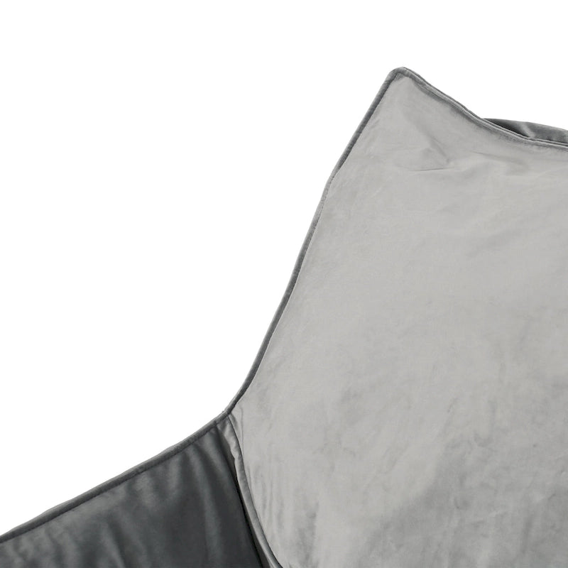 Übergroßer Sitzsack aus Samt mit Armlehnen