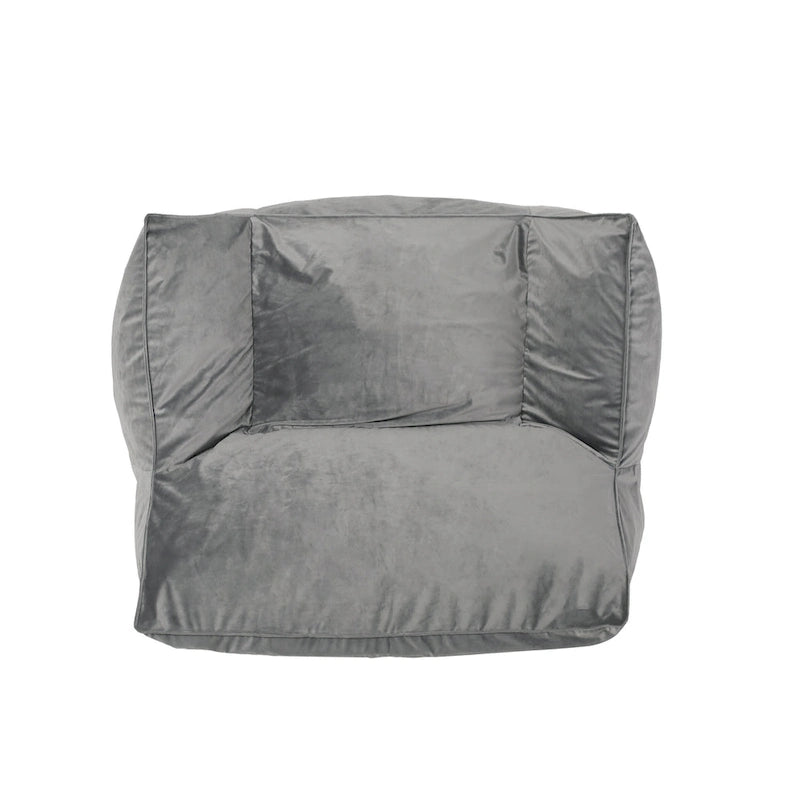 Übergroßer Sitzsack aus Samt mit Armlehnen