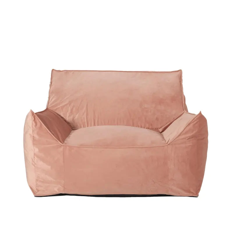 Übergroßer Sitzsack aus Samt mit Armlehnen