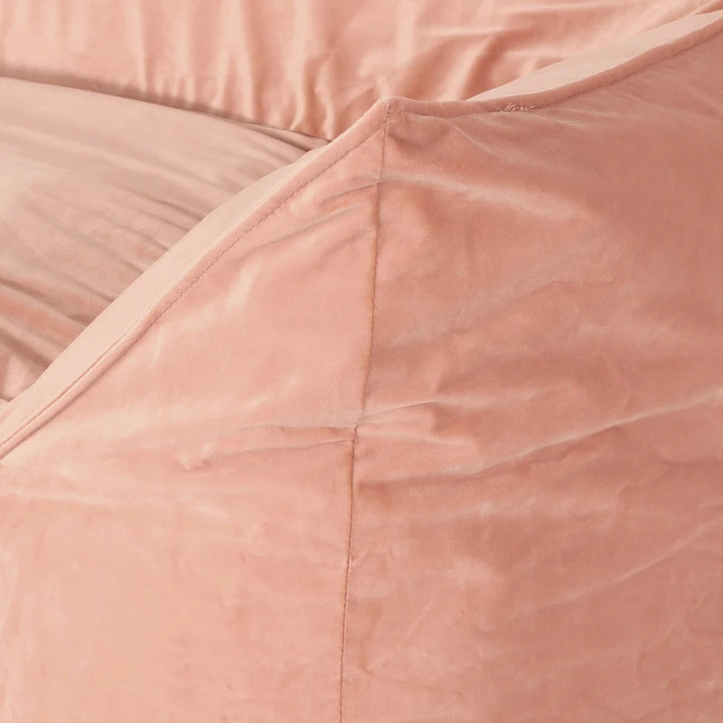Übergroßer Sitzsack aus Samt mit Armlehnen