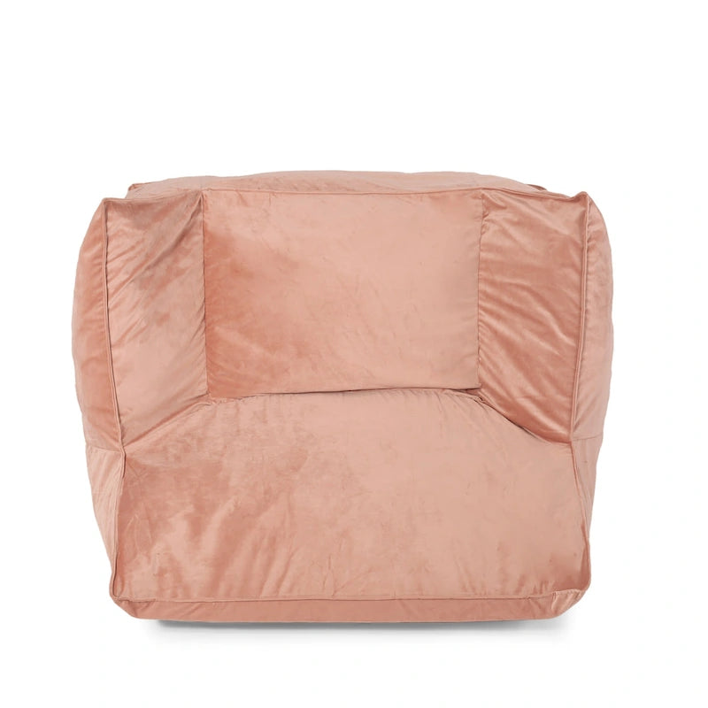 Übergroßer Sitzsack aus Samt mit Armlehnen