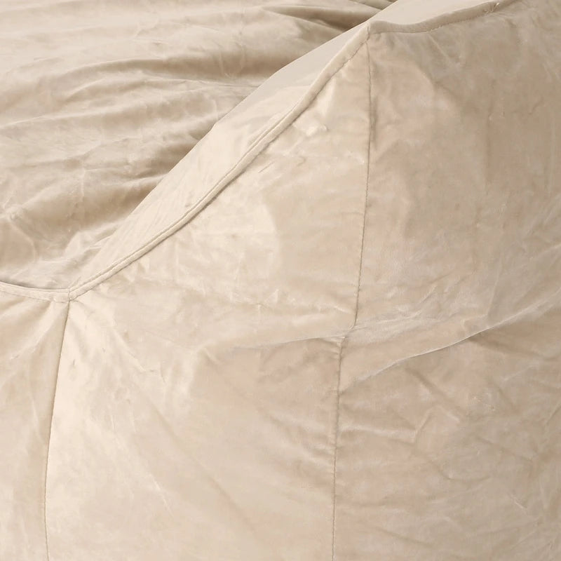 Übergroßer Sitzsack aus Samt mit Armlehnen