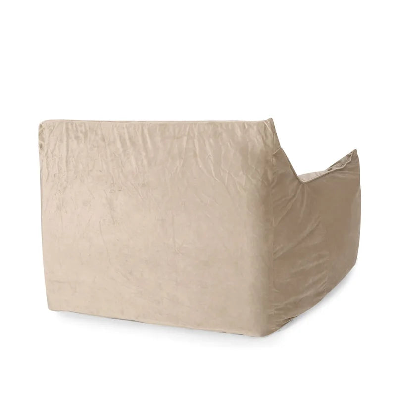 Übergroßer Sitzsack aus Samt mit Armlehnen