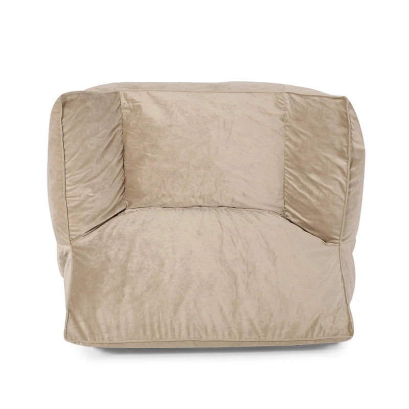 Übergroßer Sitzsack aus Samt mit Armlehnen
