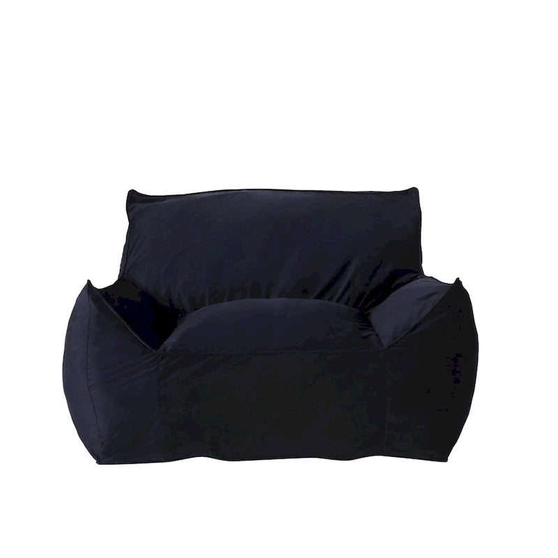Übergroßer Sitzsack aus Samt mit Armlehnen
